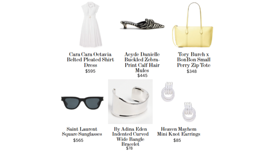 Little White Dress with Colorful Bag